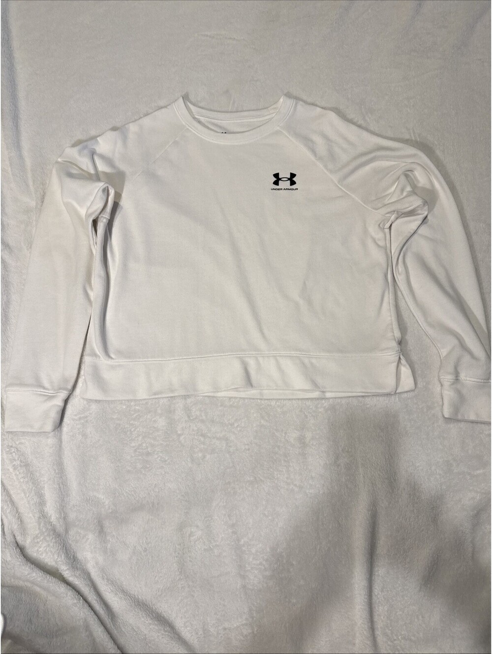 Women's Under Amour  Boxy Cropped Long-Sleeve T-Shirt White L (2026)